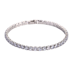 Hip Hop Micro Zircon Tennis Bracelet – Copper & Crystal Statement Bracelet