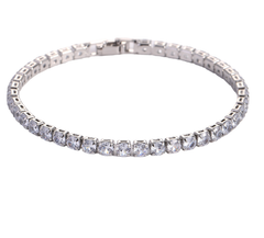 Hip Hop Micro Zircon Tennis Bracelet – Copper & Crystal Statement Bracelet