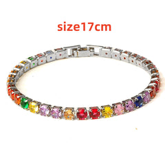 Hip Hop Micro Zircon Tennis Bracelet – Copper & Crystal Statement Bracelet